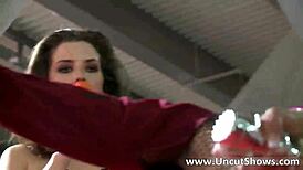 filthy blonde slut rubbing twat strips outdoors in public reality