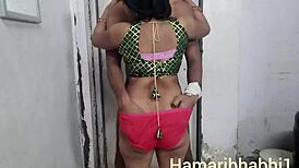 indian wife quick fucks neighbour boy doggystyle close-up creampie cunilingus