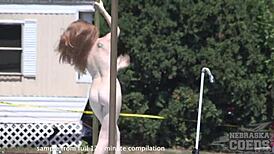 Shy squirt queen amanda's nervous first time orgasms and facials backstage reality compilation... emotional!