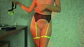 Hottest Lingerie Try-On Haul Teases Petite Brunette Tits Ass Stockings Dance