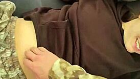 early morning camping pov, wife bends over for risky outdoor doggystyle cumshot