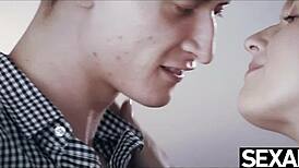 ever notice how her massive tits bounce wildly during intense doggystyle pounding?