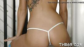 Watch her deliver pov wet deepthroat blowjob on tight pussy guy's cock till cumshot