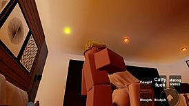 Roblox rule 34 slut sucks throbbing cock