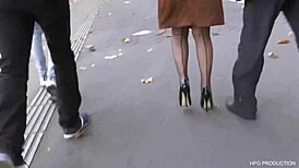 curious cougar dives into steamy threesome action with two eager guys