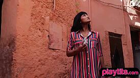 wanna see this big ass asian milf strip outdoors flashing juicy tits and hairy beaver?