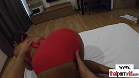 Petite Thai Teen Cherry Rides Big White Cock Doggystyle