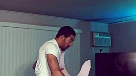 Black guy digs deep in white girls guts