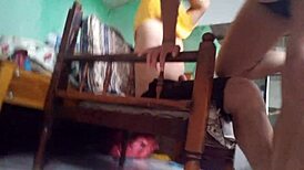 yo i lent my house to my best friend so he could fuck my stepmom on the couch... what a wild kamasutra ride with that hot old lady