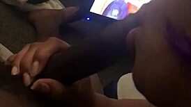 redhead drains huge black cock sucking every drop