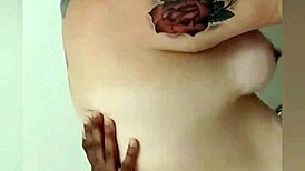 cheating chubby blonde milf's hotel bathroom footjob and doggystyle slut fest