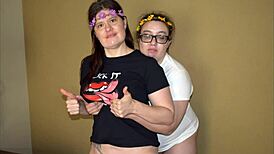 Long double interracial rimjob on prego asses deep tongue fucking