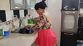 thirsty big ass stepmom risks fucking stepson's friend no pregnancy