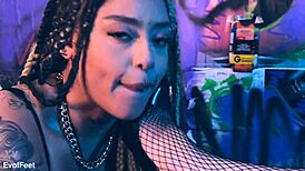 perfect feet beg for wet tongues and hungry kisses between them