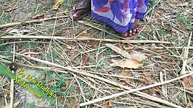 Bold indian couple pounds pussy hard outdoor in forest jungle nature fucking frenzy