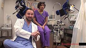 jackies banes endures lilith rose's intense gyno exam on hidden cam