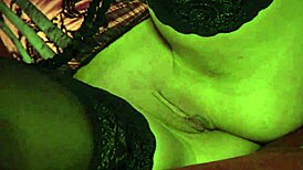 jeny smith's red corset stockings tease, wanna see her legs spread??