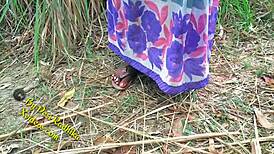 Bold indian couple pounds pussy hard outdoor in forest jungle nature fucking frenzy