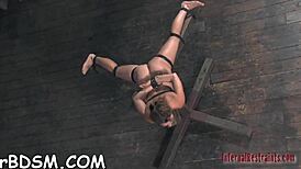 Watch this horny slut get roughly fucked and sucked on massive cock in free thraldom action