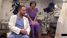 jackies banes endures lilith rose's intense gyno exam on hidden cam