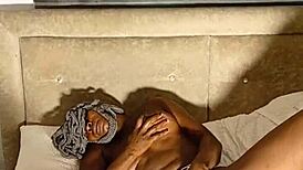 hotel caretaker feels so good fingering her soft wet curvy pussy in costume