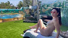 Italian milf Artemisia Love flaunts perfect tits and body on horny bikini vacation!