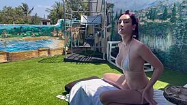 Italian milf Artemisia Love flaunts perfect tits and body on horny bikini vacation!