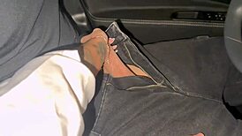 she started with car blowjob then gave her tight asshole outdoors with boyfriend