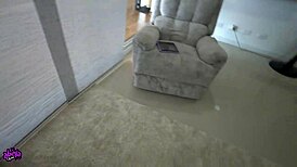 Psychologist's footjob ends with hot cum splashing her perfect ass