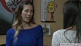 Gianna Dior sucks milf Cherie Deville's big tits hairy pussy then scissoring tribbing