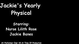 jackies banes endures lilith rose's intense gyno exam on hidden cam