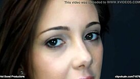 hot milf strips slow then gets clothes ripped off in snow teasing solo