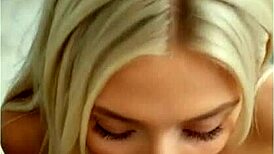 Perky blonde deepthroats cocks in explosive facial cum compilation