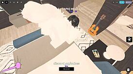 yo this curvy slut gets pounded hard by futa monster cock in wild roblox lesbian action