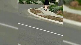 i slam my dildo deep in my ass right outside neighbors house