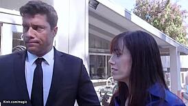 wanna see politician deepthroat gagging on monster cock while bound stepdaughter watches?