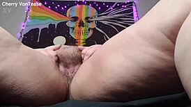 Big Hairy Wet BBW Pussy Spread Licked Juicy Cunt Closeup