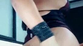 Vintage shemale blue film captures raw retro seduction