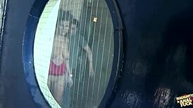 Big Tits Blonde Locked in Bathroom for Hardcore Anal Doggystyle Double Fuck