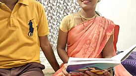 Madam fucks teacher in hardcore pussy pounding with creampie finish