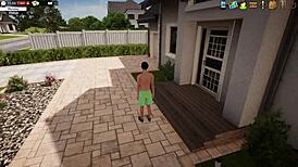 Bookworm teacher milf jerks huge cock in shower gameplay