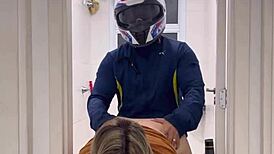 what if motoboy fucks peeing woman in ladies bathroom till she begs for more cum??