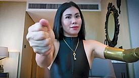 Imagine latex gloves snapping on your skin as mistress teases in rubber fetish bliss