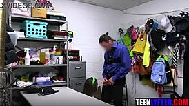 Teen Thief Stripped, Pussy and Mouth Banged!