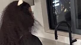 yo check this ebony maid caught riding boss's monster cock doggystyle squirting everywhere full vid 😲🍑💦