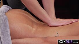 Naughty Blonde Milf Fingers Petite Latina's Big Ass in Lingerie Massage