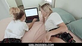 riley star and chloe temple explore their intriguing sibling fantasy together