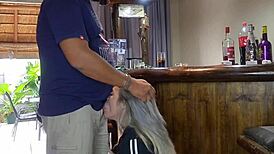 that cute blonde teen bends over for monster cock pounding