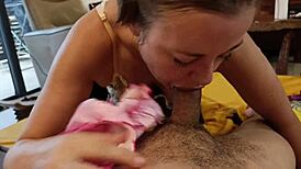 french milf in satin lingerie takes pov cock deepthroat to ass to mouth cumshot 😈💦