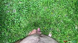 short-haired brunette moans homemade first outdoor forest masturbation 2024